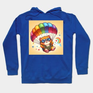 Rainbow parachute cat Hoodie